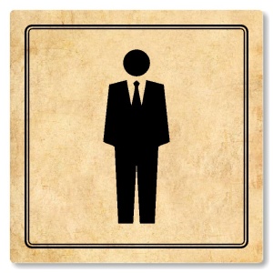 WC muži, 80x80mm, pergamen, Utah